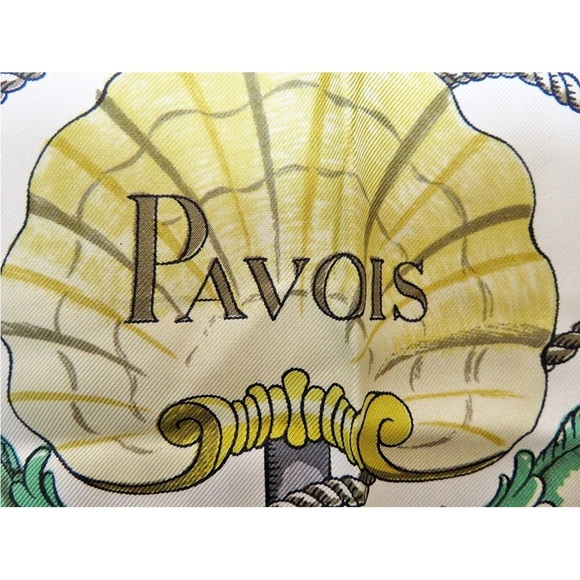 Hermes Scarf in White and Multicolor - Picture 11 of 14